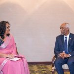 මාලදිවයින් ජනාධිපති  සහ අග්‍රාමාත්‍ය ආචාර්ය හරිනි අමරසූරිය අතර හමුවක්