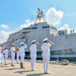 එක්සත් ජනපද නාවික හමුදාවට අයත් ‘USS TULSA’ යුද නෞකාව සැපයුම් හා සේවා අවශ්‍යතා සපුරා ගැනීම සඳහා කොළඹ වරායට