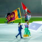 සමාප්ති උළෙලේ ධජය දරන්නිය වන නෙත්මි අහිංසාගේ නායකත්වයෙන් යුත් ශ්‍රී ලංකා කණ්ඩායම(photo)
